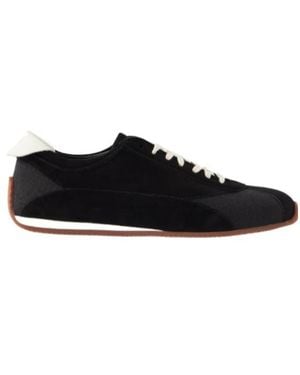 Neous Canvas And Suede Spliced Sneakers - Black