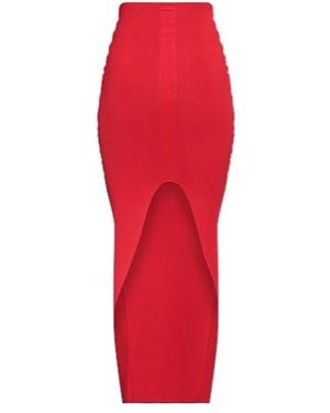 Rick Owens Solid-Color Knitted Skirt - Red