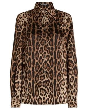 Dolce & Gabbana Dolce & Gabbana Leopard Print Shirt - Brown