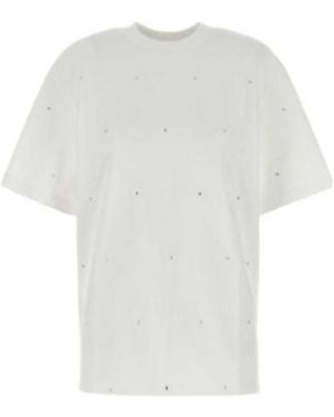 Ganni Crew Neck Short-Sleeved T-Shirt - White