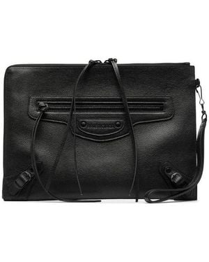 Balenciaga Classic Strap Clutch Bag - Black