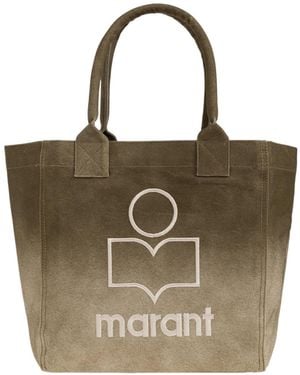 Isabel Marant Yenky Small Logo Tote Bag - Metallic