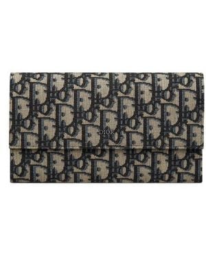 Dior Long Flap Wallet - Grey