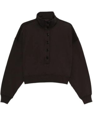 Citizens of Humanity Mirelle Funnel-Neck Sweatshirt - Black
