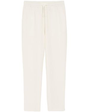 Ami Paris Ami Logo Plaque Drawstring Pants - White