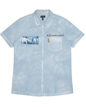 Armani Jeans Logo Detail Shirt - Blue