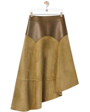 Loewe Asymmetrical Waist Skirt - Natural