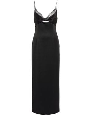 Galvan London Crystal-Embellished Maxi Dress - Black