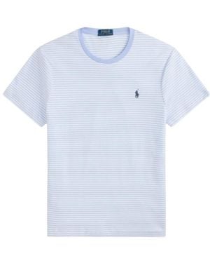 Polo Ralph Lauren Striped Embroidered-Logo T-Shirt - Blue