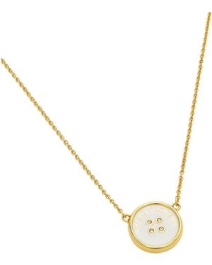 Marc Jacobs The Button Pendant Necklace - Metallic