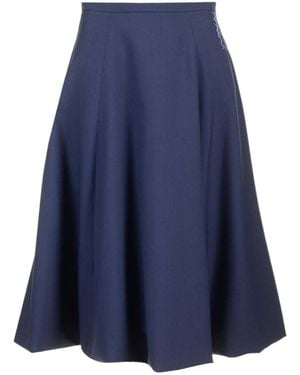 Marni Wool Midi Skirt - Blue