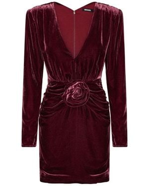 ROTATE BIRGER CHRISTENSEN Ruched Rose Mini Dress - Purple
