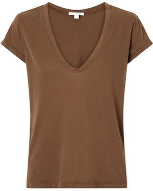 James Perse Cotton-Jersey T-Shirt - Brown