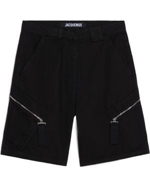Jacquemus Zipped Cargo Shorts - Black