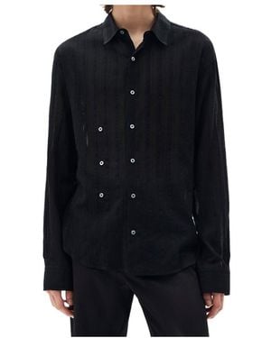 Ann Demeulemeester Isak Twisted Light Dobby Stripe - Blue