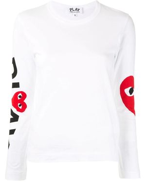 COMME DES GARÇONS PLAY Top With Print - White