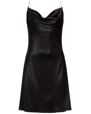 Versace Jeans Couture Couture Draped Pearl-Trim Dress - Black