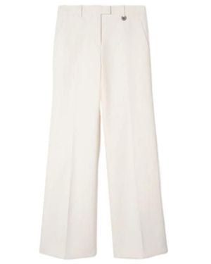 Burberry Cotton Blend Tailored Pants - White