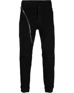 Rick Owens Aircut Decorative-Zip Skinny Sweatpants - Black