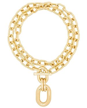Rabanne Double-Wrap Chain Necklace - Metallic