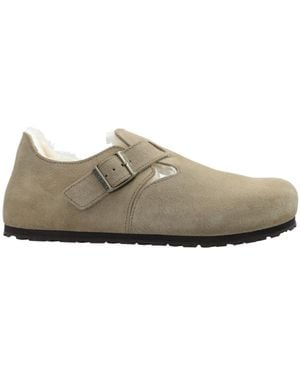 Birkenstock London Shearling Slippers - Gray