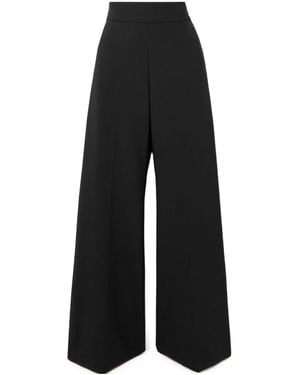 Carolina Herrera Wool-Blend Wide-Leg Pants - Black