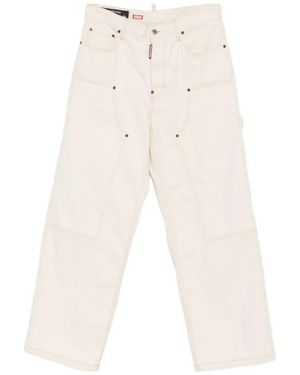 DSquared² Baggy 'Carpenter' Jeans - White