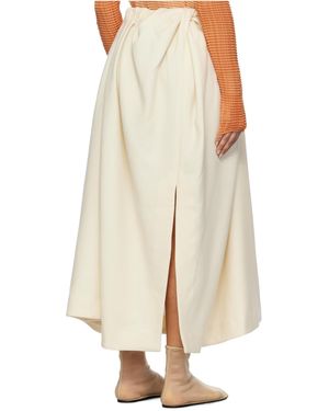 Issey Miyake Pleated Skirt - Natural