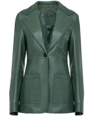 Chloé Leather Jacket - Green
