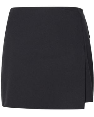 Moncler High Waist Layered Effect Shorts - Black