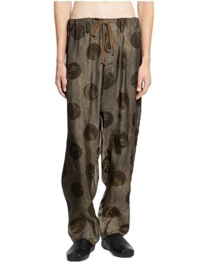 Uma Wang Drawstring Casual Trousers - Green