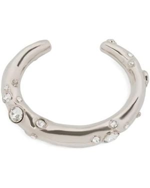 Dries Van Noten Crystal-Embellished Cuff Bracelet - White