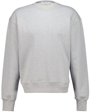 McQueen Embossed-Logo Sweatshirt - Gray