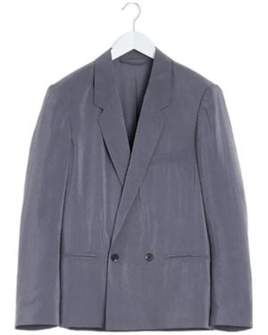 Lemaire Double-Breasted Tailored Blazer - Grey