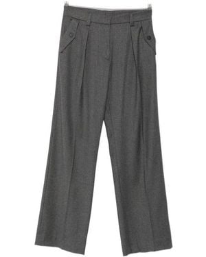 Antonelli Wide-Leg Casual Pants - Gray