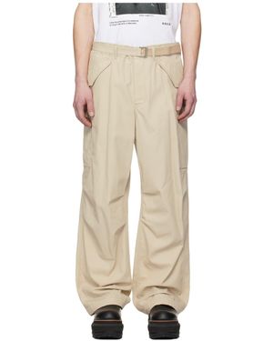 Sacai Belted Trousers - Natural