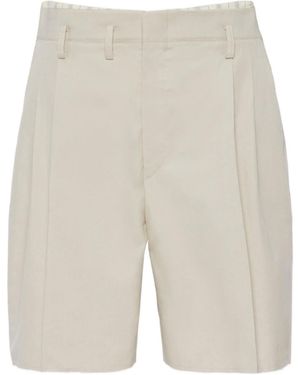 Maison Margiela Pleated Tailored Shorts - White
