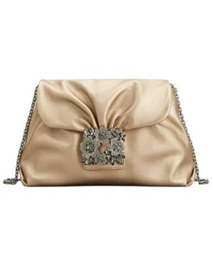 Roger Vivier Efflorescence Mini Clutch - Natural