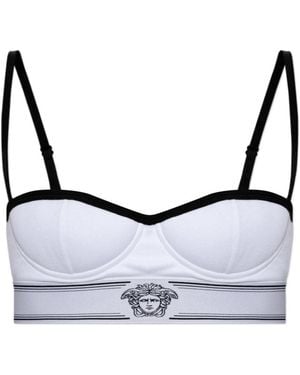 Versace Medusa Logo Bralette - Grey