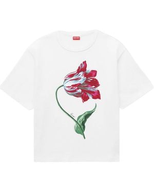 KENZO Floral Print T-Shirt - White