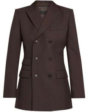Nili Lotan Double-Breasted Blazer - Brown