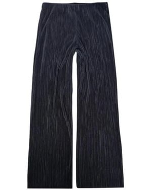 Calvin Klein Pleated Wide-Leg Trousers - Blue