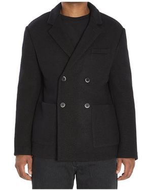 Barena Double-Breasted Peacoat - Black
