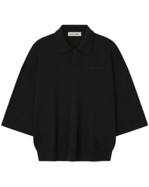 Fear Of God Essentials Logo-Embroidered Polo Shirt - Black