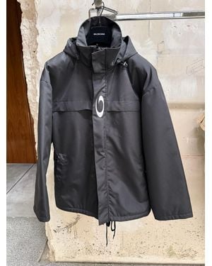 Balenciaga Hooded Casual Jacket - Black