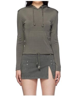 Dion Lee Hooded Jumper - Grey