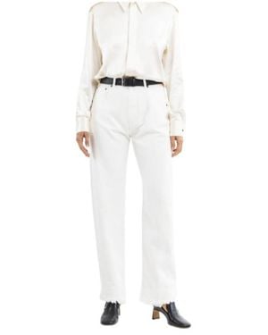Phoebe Philo Belt Loop Jeans - White