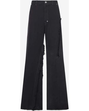 Rick Owens Joris Frayed Edge Pants - Blue