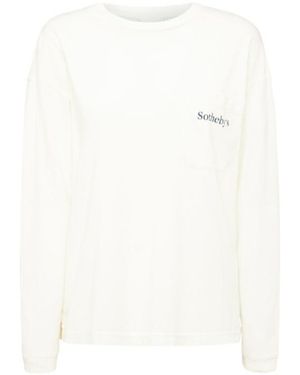 FRAME Long-Sleeved Pure Cotton T-Shirt - White