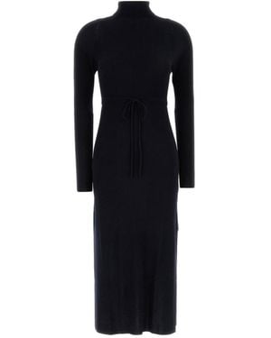 A.P.C. Marianna Ribbed Drawstring Dress - Black